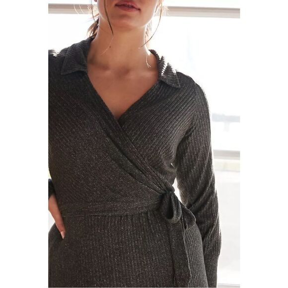 Daily Practice by Anthropologie Black Belted Knit Maxi Dress Small - Picture 6 of 6